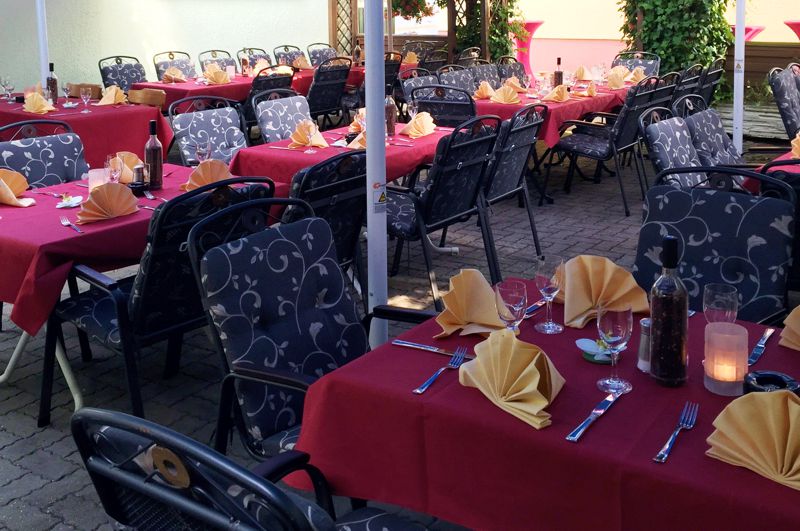 Terrasse in der Cucina Italiana in Wendelstein - Großschwarzenlohe